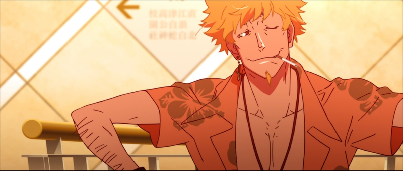 Oshino thankfully can muster a smile